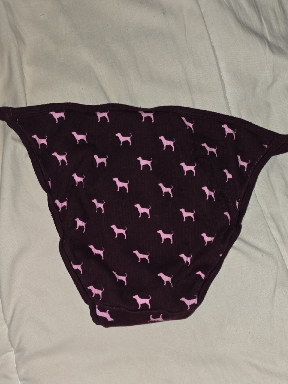 Womens' Pink, Navy Blue & Maroon Dog-Print Cotton Briefs - 3 Pack - Picture 3 of 7